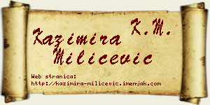 Kazimira Milićević vizit kartica
